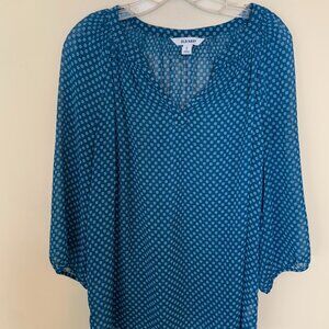 Old Navy Women's V-Neck Sheer Lightweight Size L Blouse